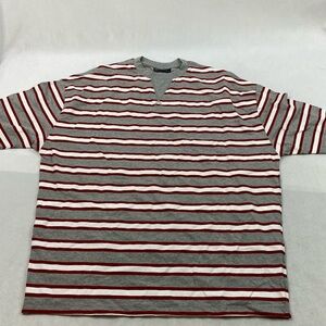 NWOT ASOS red and grey striped cotton t-shirt